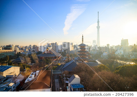 View of Tokyo skyline at twilight View of Tokyo skyline at twilight 20427396