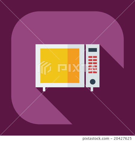 Flat modern design with shadow icons oven, kitchen - Stock Illustration ...