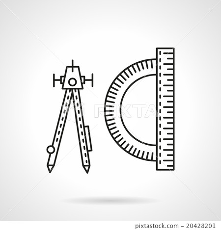 Technical tools flat line vector icon 20428201