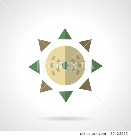 Solar energy symbol. Flat color vector icon 20428215
