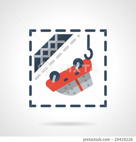 Car evacuation flat color vector icon 20428226