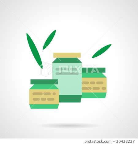 Canned organic food flat color vector icon 20428227