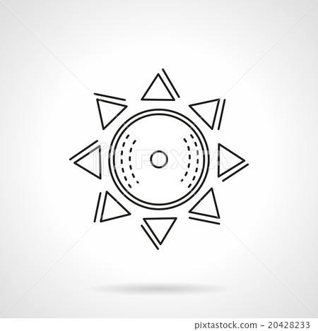 Abstract sun flat line vector icon Abstract sun flat line vector icon 20428233