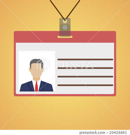 Flat design name tag badge template  20428861