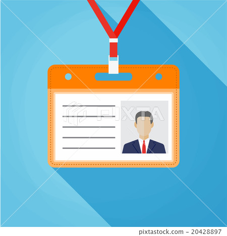 Flat design name tag badge template  20428897