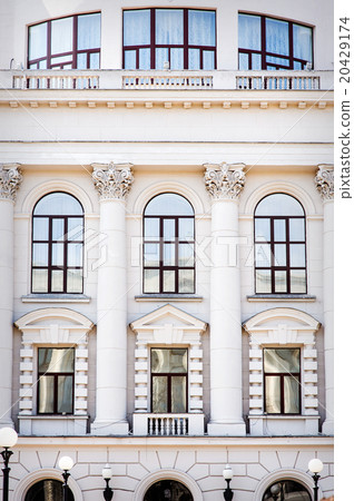 Beautiful bright facade classical architecture Beautiful bright facade classical architecture 20429174