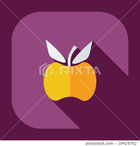 Flat modern design with shadow icons apple Flat modern design with shadow icons apple 20429702