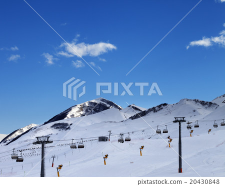 Ski resort at evening 20430848
