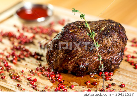 juicy well done a piece of meat with sauce juicy well done a piece of meat with sauce 20431537