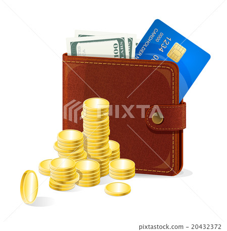 Vector Purse with money Vector Purse with money 20432372