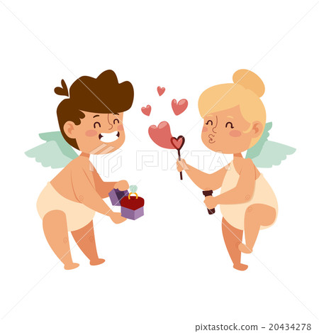 Valentine Day cupid angels cartoon style vector Valentine Day cupid angels cartoon style vector 20434278