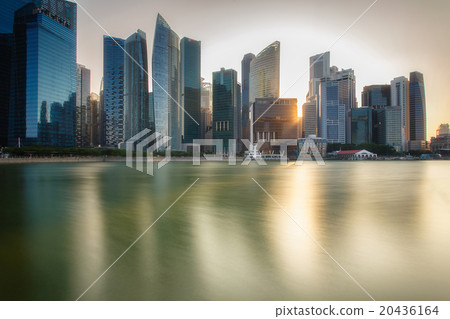 Landscape of the Singapore financial district 20436164