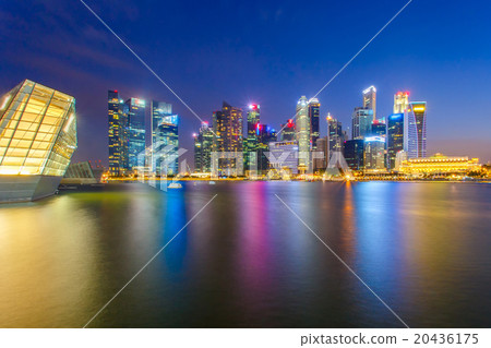 Landscape of the Singapore financial district Landscape of the Singapore financial district 20436175