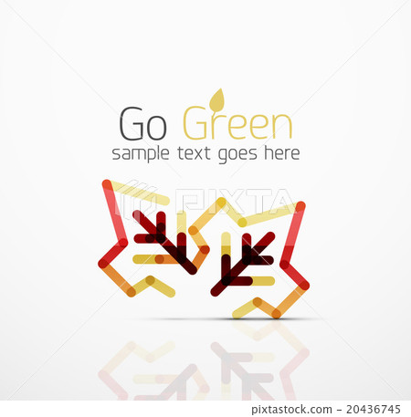 Vector abstract logo idea, eco leaf, nature plant 20436745