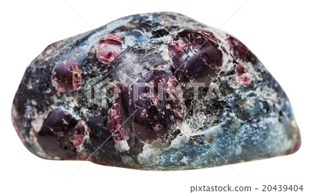 tumbled garnet gemstones in rock isolated tumbled garnet gemstones in rock isolated 20439404