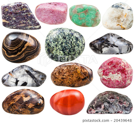 collection of natural mineral tumbled gemstones 20439648
