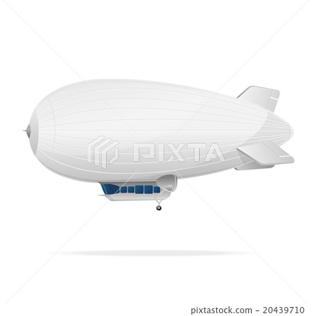 White dirigible balloon White dirigible balloon 20439710