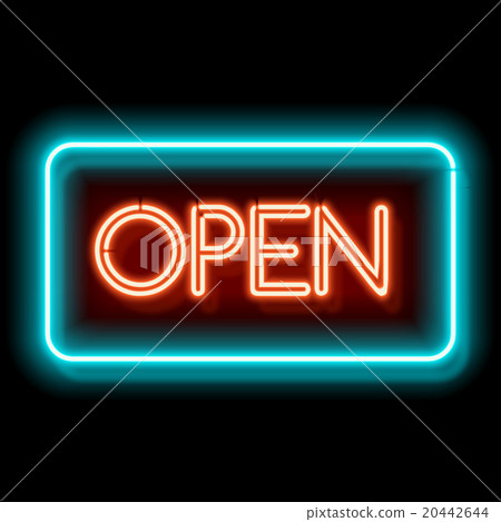 Retro Neon sign Open 20442644