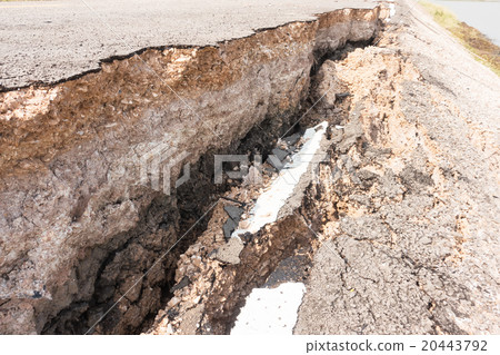 Road Cracked and Broken 20443792