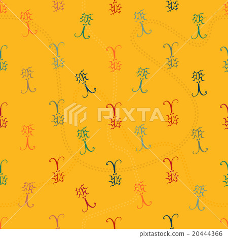 Seamless pattern with bugs and traces 20444366