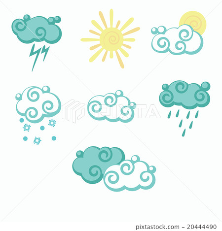 Cartoon weather icons Cartoon weather icons 20444490