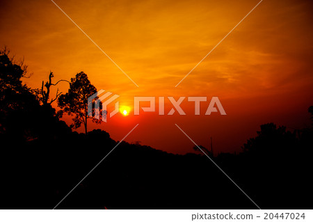 silhouetted mountians sunset abstract silhouetted mountians sunset abstract 20447024