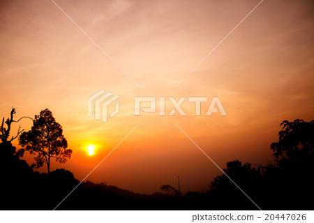 silhouetted mountians sunset abstract silhouetted mountians sunset abstract 20447026