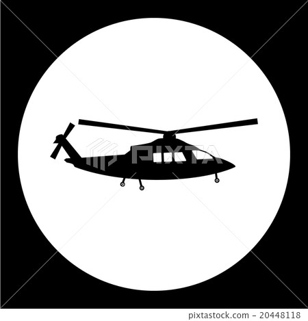 simple military helicopter isolated black icon simple military helicopter isolated black icon 20448118