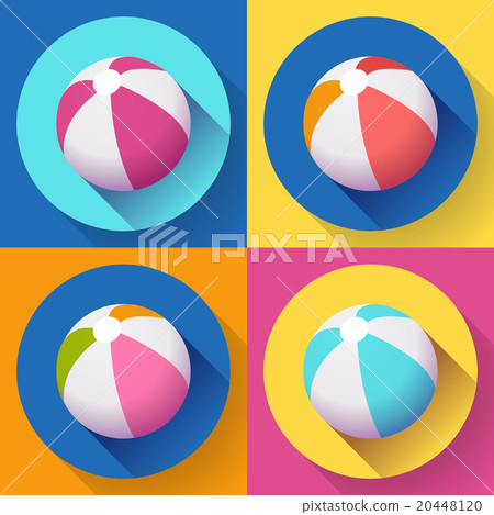 Set of Beach Ball icons. Modern Flat style with a Set of Beach Ball icons. Modern Flat style with a 20448120