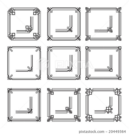 Vector frames borders art deco style set2 Vector frames borders art deco style set2 20449364