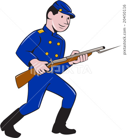 Union Army Soldier Bayonet Rifle Cartoon Union Army Soldier Bayonet Rifle Cartoon 20450116