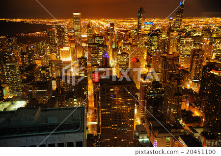 Chicago downtown at night Chicago downtown at night 20451100