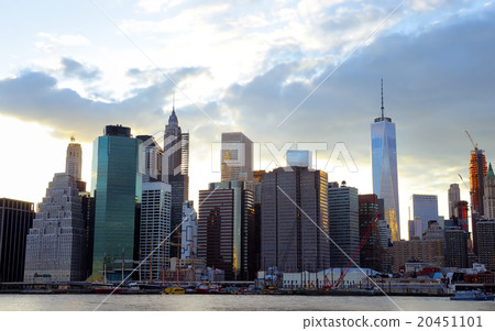 New York City Manhattan sunset skyline panorama New York City Manhattan sunset skyline panorama 20451101
