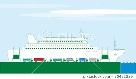 汽車輪渡和卡車 汽車輪渡和卡車 20451889