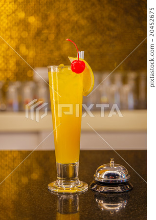 orange cocktails on top bar restaurant. orange cocktails on top bar restaurant. 20452675