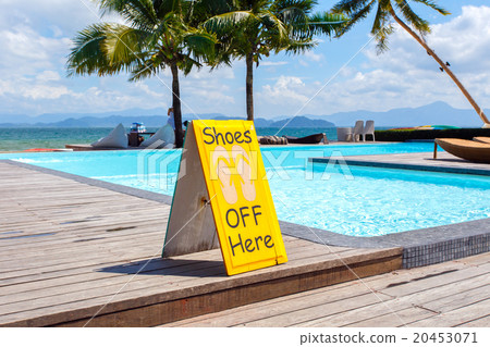 No shoes label nearly pool No shoes label nearly pool 20453071