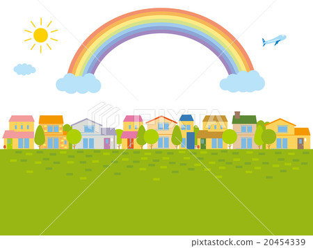 一個有彩虹和房屋的城市 一個有彩虹和房屋的城市 20454339