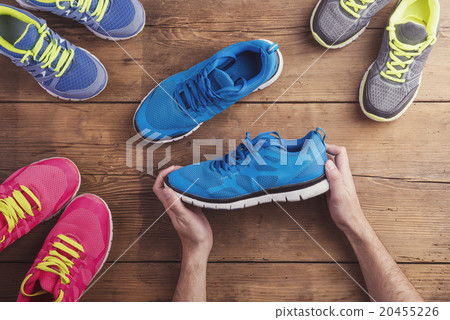 Running shoes on the floor 20455226