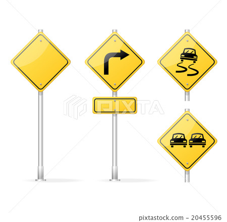 Vector Blank Traffic Sign yellow Vector Blank Traffic Sign yellow 20455596