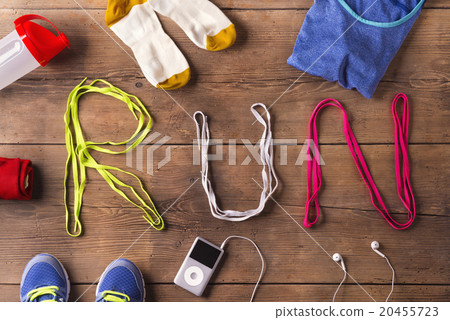 Running shoes on the floor 20455723