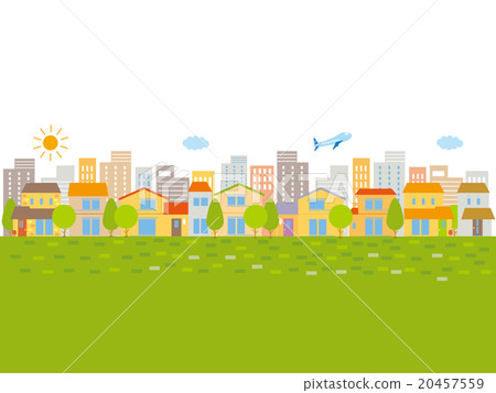 The streets where the building and the house line up, the green The streets where the building and the house line up, the green 20457559