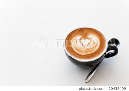 Hot art Latte Coffee in the table Hot art Latte Coffee in the table 20458409