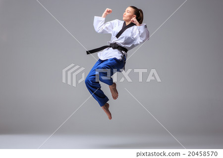 The karate girl with black belt  20458570