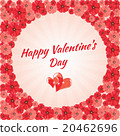 Greeting Card Happy Valentine's Day, hearts, 20462696