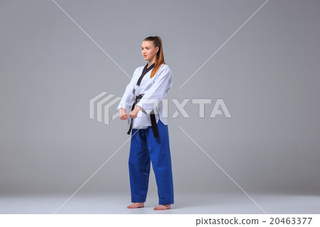 The karate girl with black belt  20463377