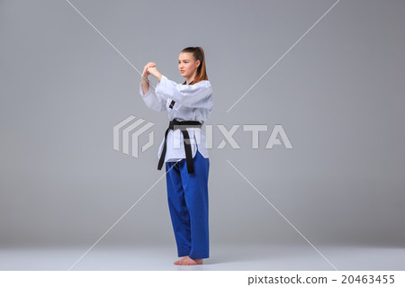 The karate girl with black belt The karate girl with black belt 20463455