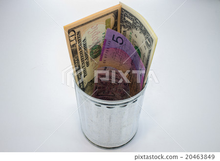 Money in trash box 20463849