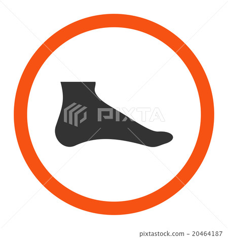 Foot Rounded Vector Icon 20464187