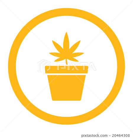 Cannabis Pot Rounded Vector Icon 20464308