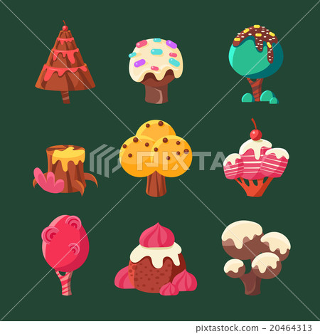 Cartoon Sweet Candy Land Collection. Vector 20464313